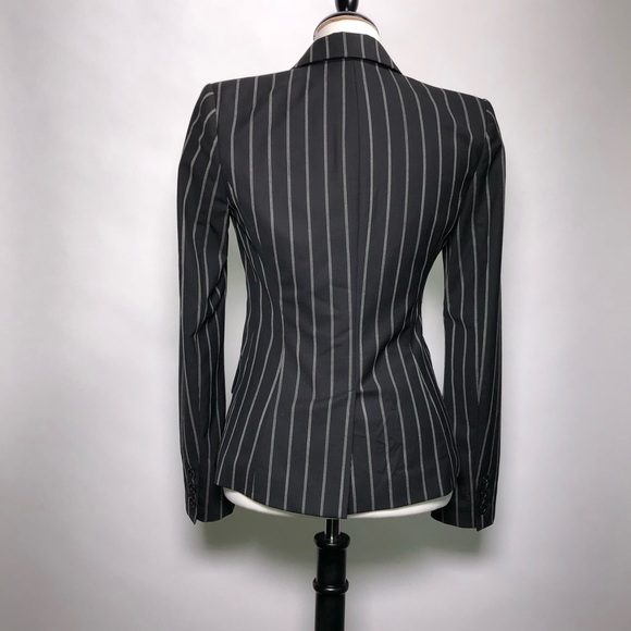 ♥️SOLD♥️Theory pinstriped blazer - black and white - Picture 2 of 3